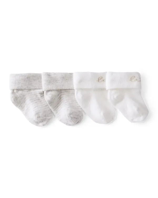 2-Pack White Booties