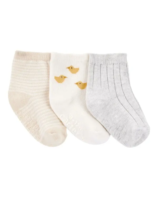 3-Pack White Chicks Booties