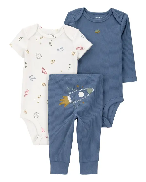 3-Piece Spaceship Little Character Set - Navy