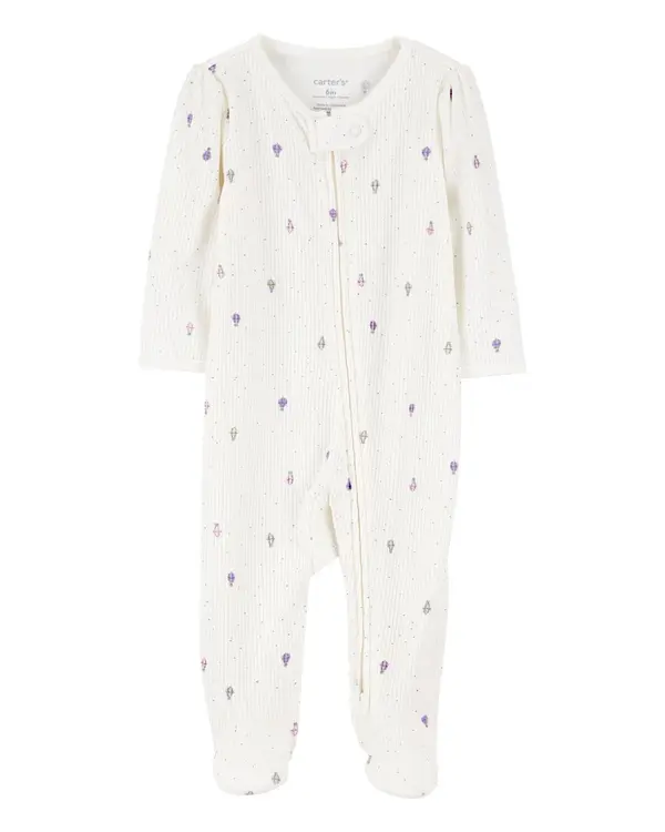 Air Balloon 2-Way Zip Cotton Sleep & Play Pajamas
