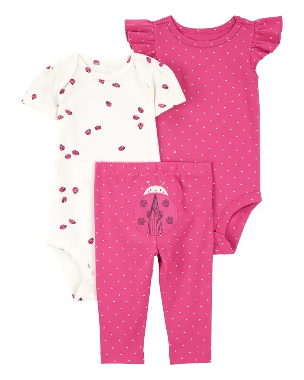 3-Piece Ladybug Little Character Set - Pink