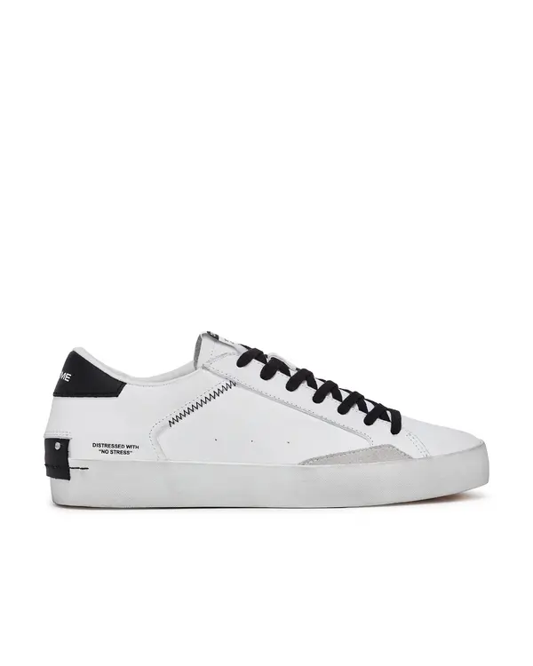DISTRESSED WHITE-BLACK Sneakers