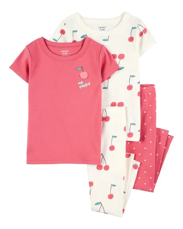 4-Piece Red Cherry Pajamas