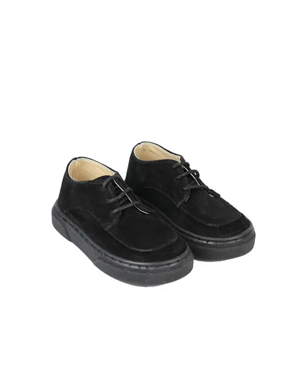 SUEDE LEATHER  LACE-UP MOCASSINS
