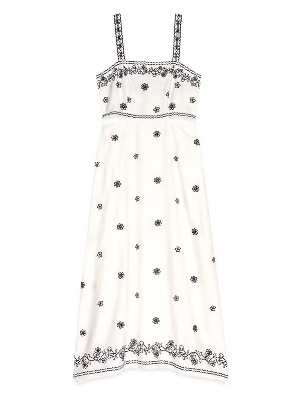 Embroidered cut-out maxi dress
