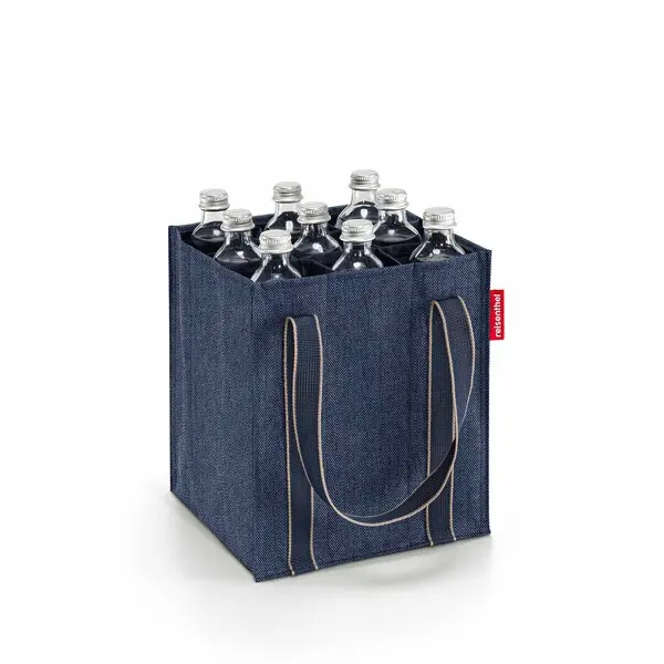 herringbone bottlebag - dark blue  