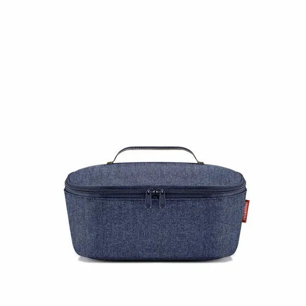 coolerbag M pocket herringbone - dark Blue