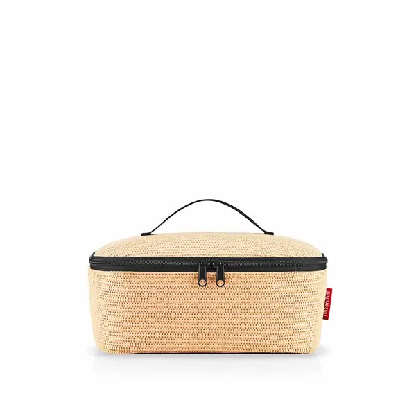 M pocket raffia coolerbag - black