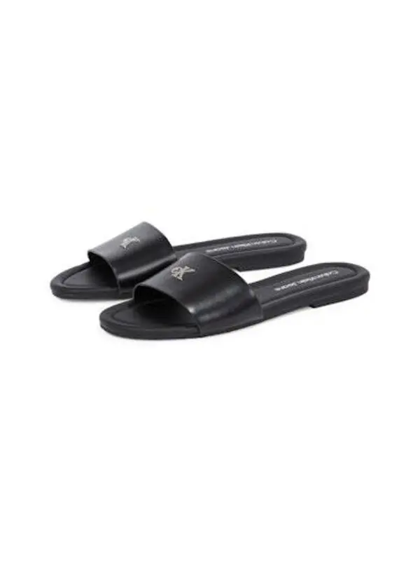 Flat Leather Slides