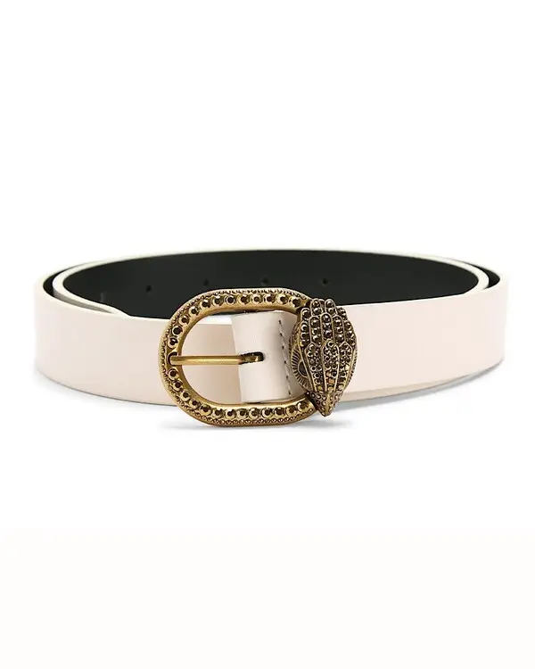 Leather Belt with Statement Gold Hardware