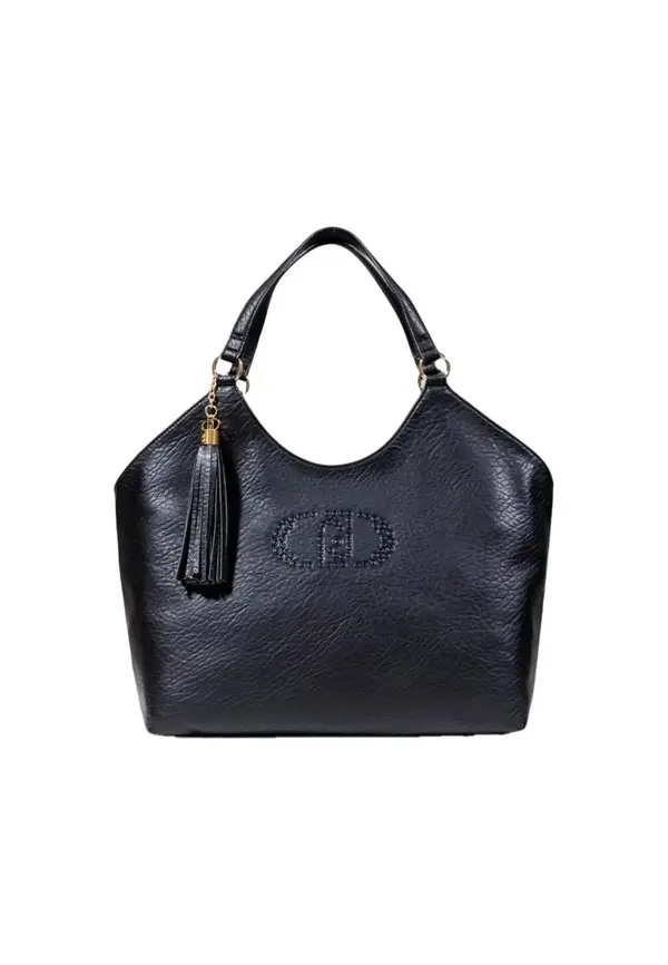 Embossed Leather Tote Bag Image