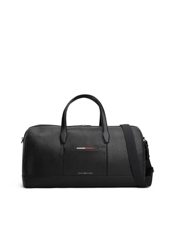  Metal Logo Pebble Leather Duffle Bag Image