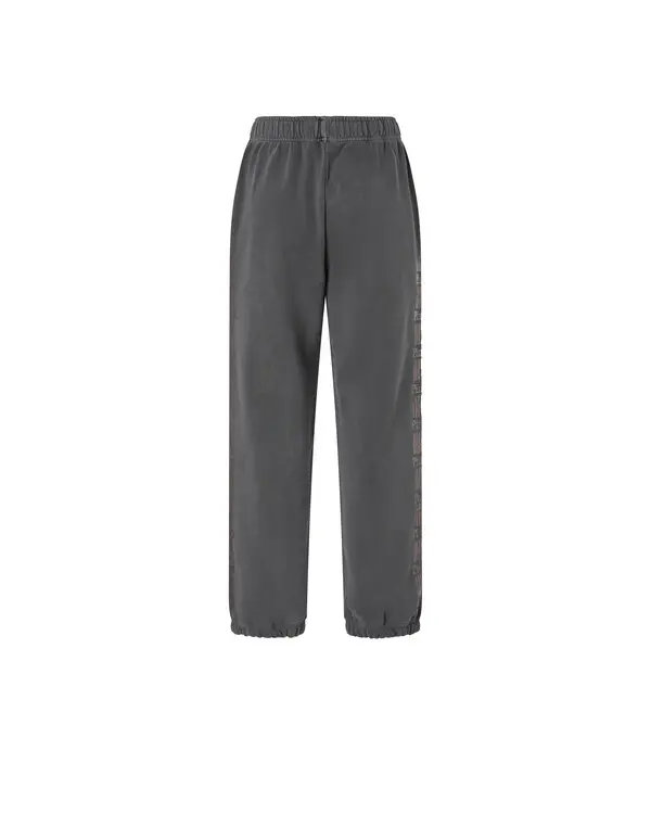 Laminated-print fleece joggers