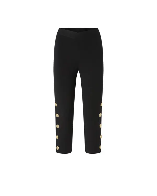 Leggings with metal buttons