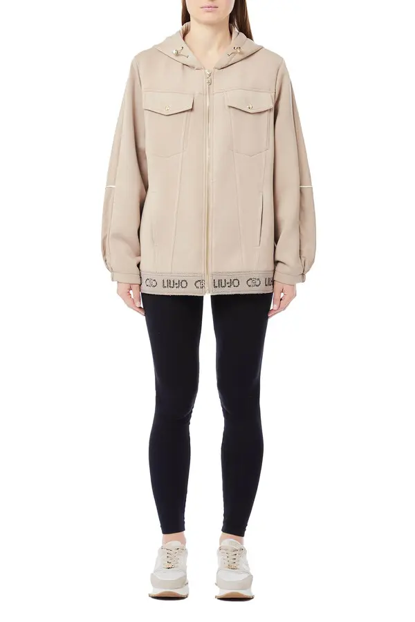 Scuba and nylon jacket