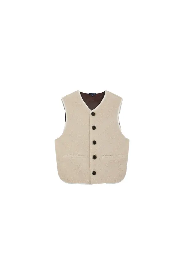 Fusil V-neck Braided Detailed Vest