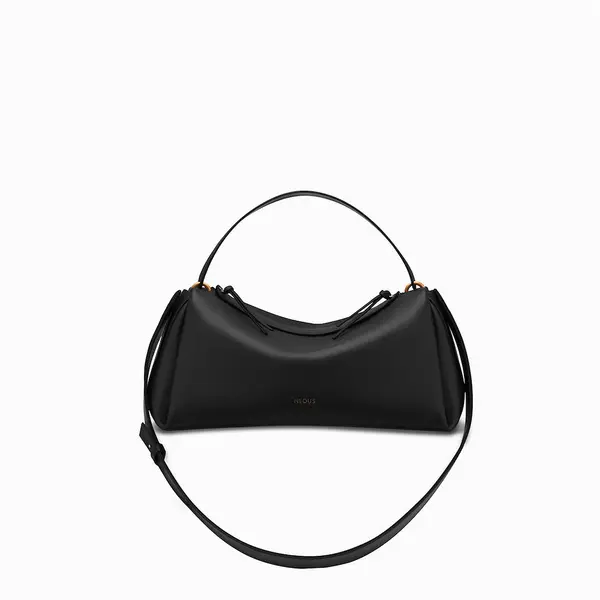 cylindrical-shaped Leather Shoulder Bag