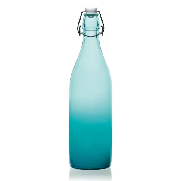 Lory Bottle 1 Liter with Mount Lid - Spray Light Blue Design