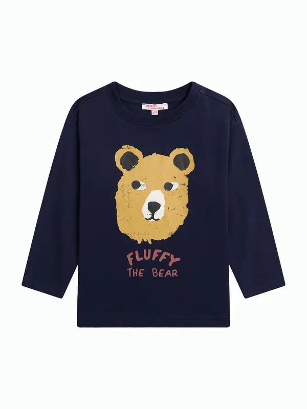Long-sleeved T-shirt with a bear design