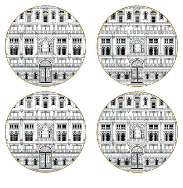 Dessert Plate Set Of 4 Pieces, 19Cm Each