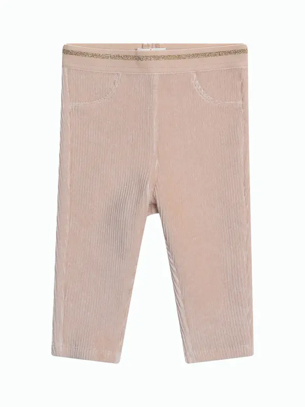 Corduroy Baby Leggings with Elastic Waistband