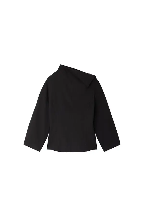 Figari Cotton High-neck Blouse