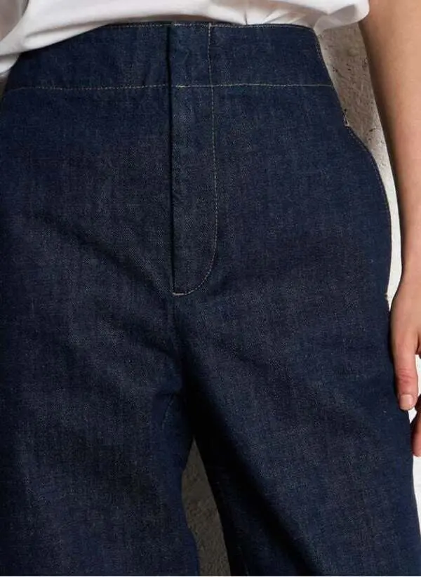 Organic cotton wide-leg jeans