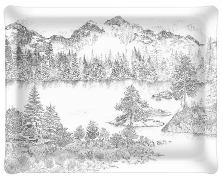 ACRYLIC TRAY  37X28CM LAKE