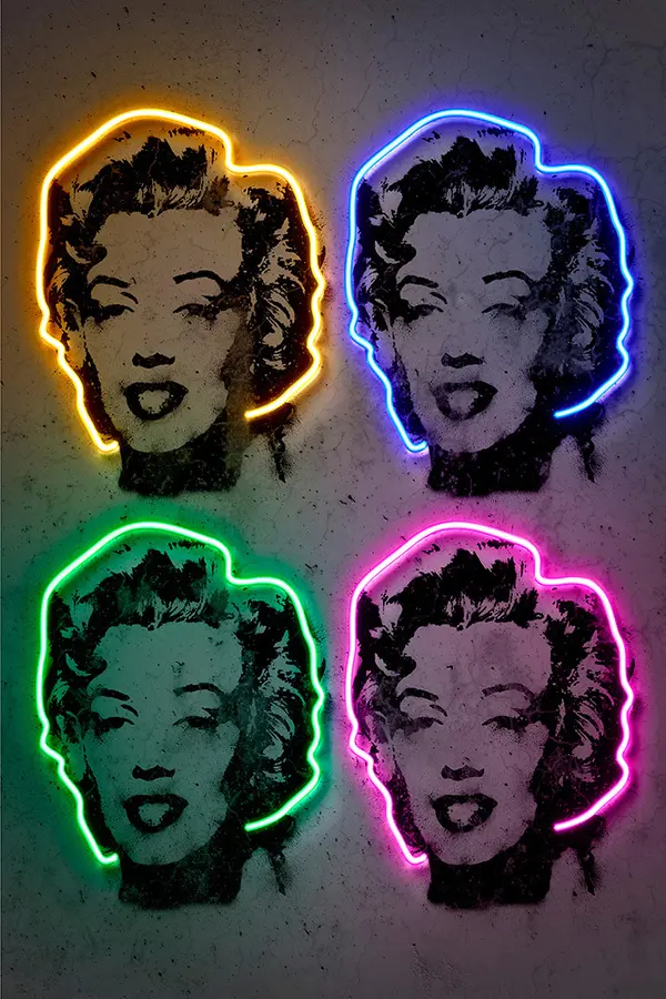 NEON ART - Marilyn Pop Poster Image