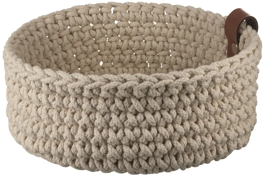 Crochet Basket L, Ecru Image