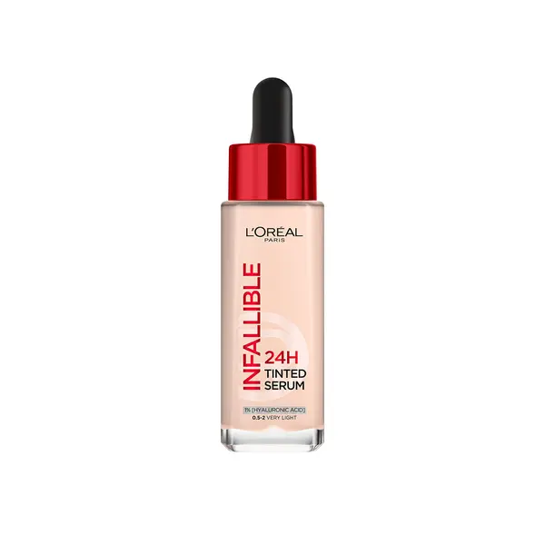 L’Oréal Paris Infallible 24H Tinted Serum with 1% Hyaluronic Acid for Radiant Hydrated Skin, Light to Medium Coverage, 30ml