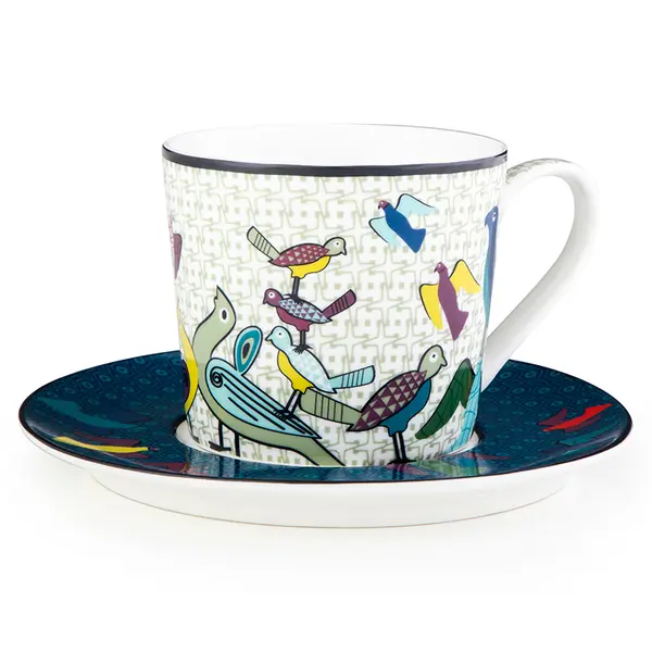 Teacup & Saucer Birds Of Paradise - 4 Sets