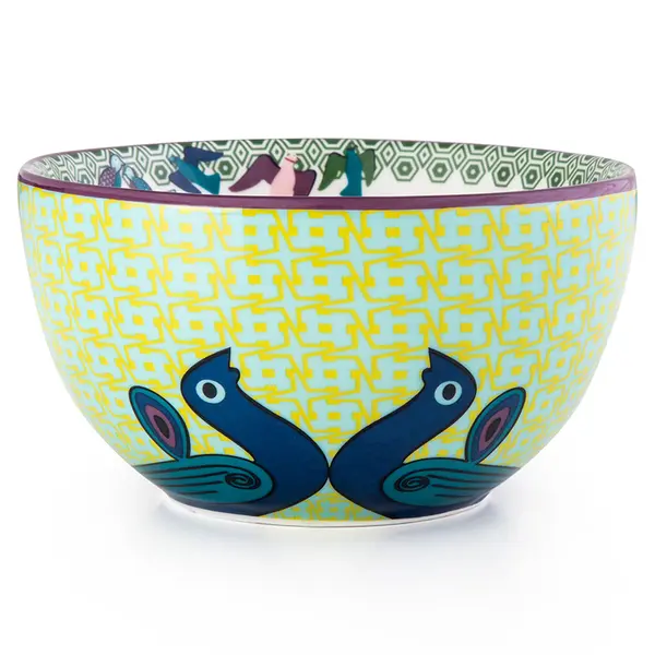 Bowl Porcelain Birds Of Paradise- 12 cm