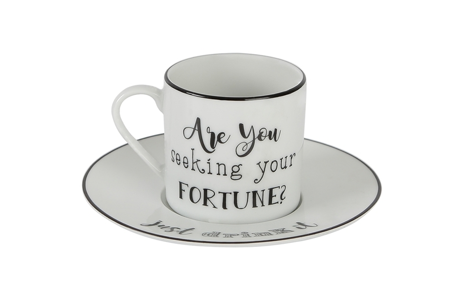  Be Happy Coffee Cup & Saucer 90cc