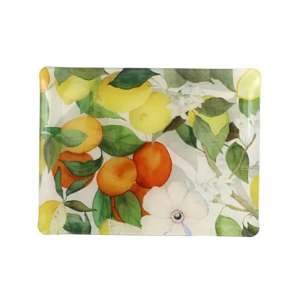 Acrylic and Linen Tray 37x28 cm