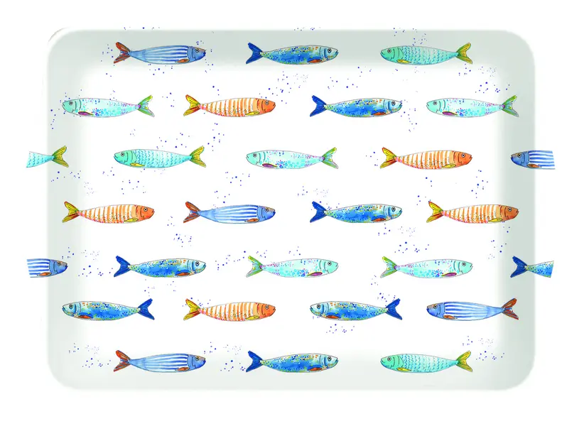 Tray W/Handles 33X22 Bord De Mer