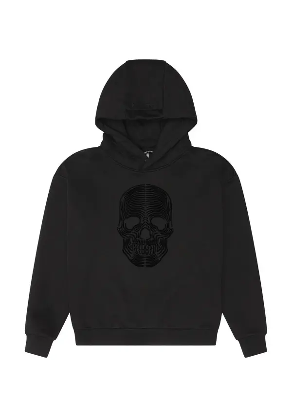 Skull Embossed Hoodie