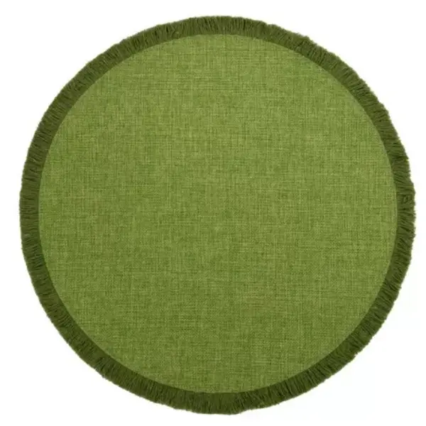 BOTANIO GREEN FRINGED PLACEMAT 38CM