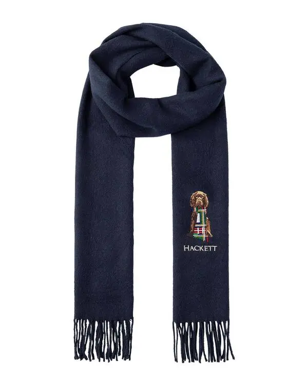 Dog Embroidered Scarf