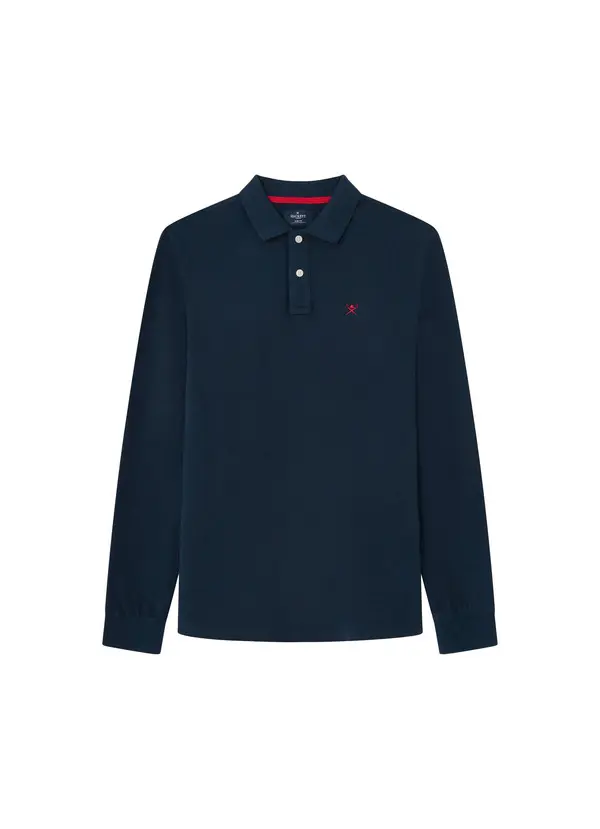 Slim Fit Long Sleeve Pique Polo