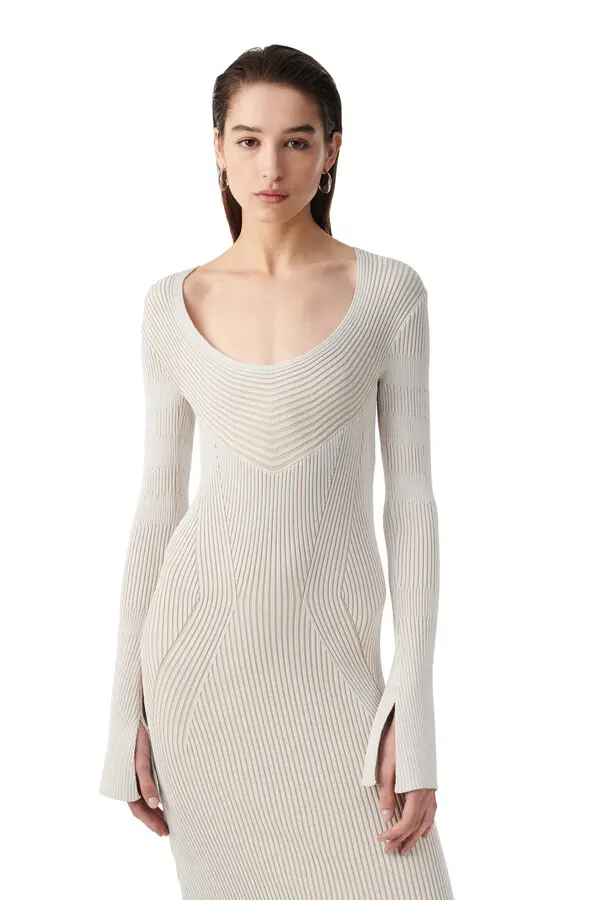 LONG RIBBED DRESS