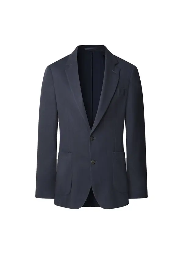 Tailored Cotton-Wool Jersey Blazer