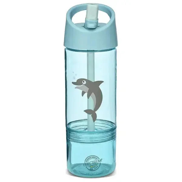 Water Bottle 2 in 1 - Blue-Dolphin