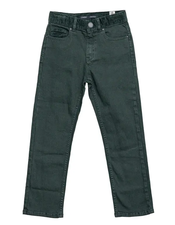 Straight jeans with velvet details