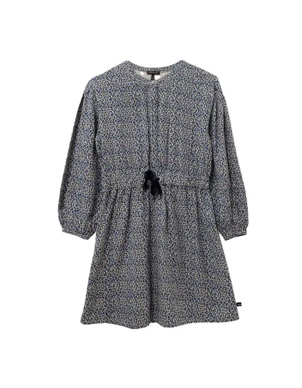 2-in-1 leopard-bow print dress and waistcoat