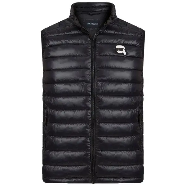 Puffer vest with chest logo Image