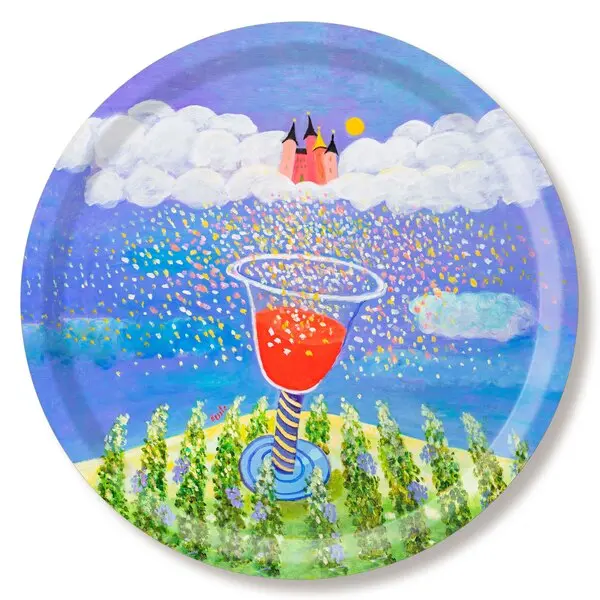 Tray Ø 39cm Wine glas