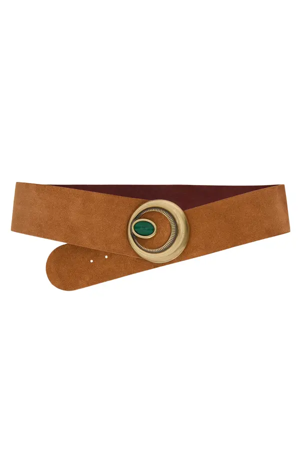 Buckle Suede Belt