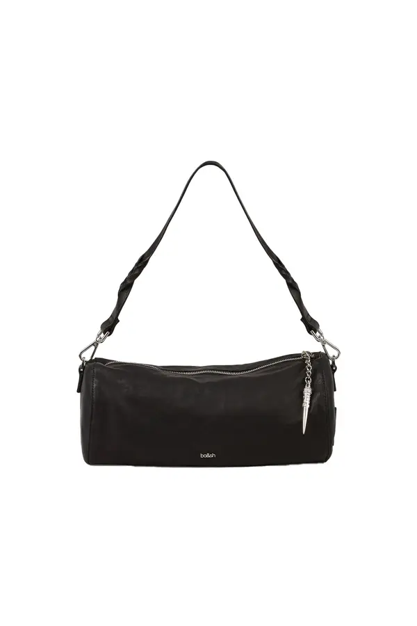 Leather Baguette Shoulder Bag