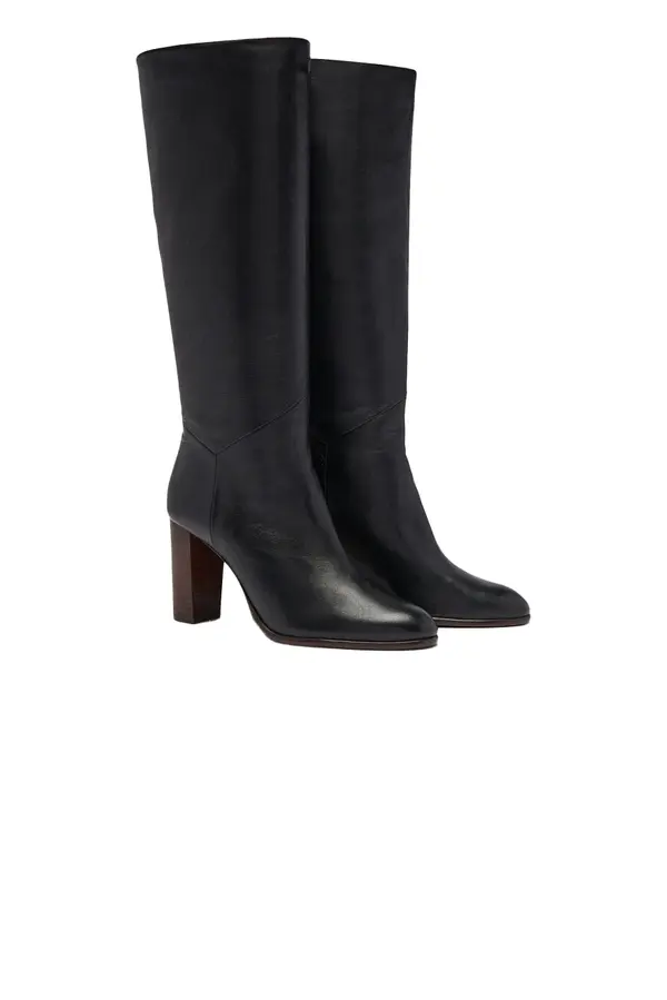 Heeled leather boots Image